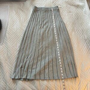 Wilfred pleated midi skirt silver size S